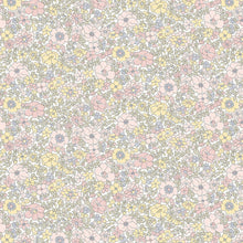 Load image into Gallery viewer, Flower Show Pebble offers a fresh approach to a neutral palette –Soft moss greens, buttercup yellows and pale blush pinks sit harmoniously against cooler greys and charcoals. Flower Show Pebble from Liberty of London is sold at globalfibershop.com.