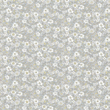Load image into Gallery viewer, Flower Show Pebble offers a fresh approach to a neutral palette –Soft moss greens, buttercup yellows and pale blush pinks sit harmoniously against cooler greys and charcoals. Flower Show Pebble from Liberty of London is sold at globalfibershop.com.