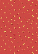 Load image into Gallery viewer, Wintertide | Gold metallic pears on red