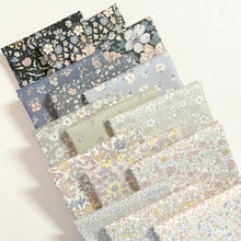 Load image into Gallery viewer, Flower Show Pebble offers a fresh approach to a neutral palette –Soft moss greens, buttercup yellows and pale blush pinks sit harmoniously against cooler greys and charcoals. Flower Show Pebble from Liberty of London is sold at globalfibershop.com.
