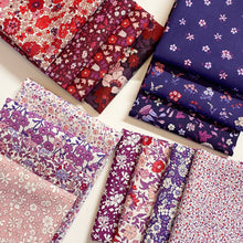Load image into Gallery viewer, Flower Show Botanical Jewel from Liberty of London fabrics transports us to a magical garden oasis, planted with the prettiest shades of roses, lavender, dahlias in rich, vivid jewel tones that resemble semi-precious stones. Available at globalfibershop.com.