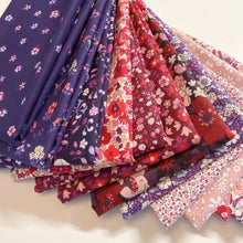 Load image into Gallery viewer, Flower Show Botanical Jewel from Liberty of London fabrics transports us to a magical garden oasis, planted with the prettiest shades of roses, lavender, dahlias in rich, vivid jewel tones that resemble semi-precious stones. Available at globalfibershop.com.