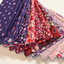 Load image into Gallery viewer, Flower Show Botanical Jewel from Liberty of London fabrics transports us to a magical garden oasis, planted with the prettiest shades of roses, lavender, dahlias in rich, vivid jewel tones that resemble semi-precious stones. Available at globalfibershop.com.