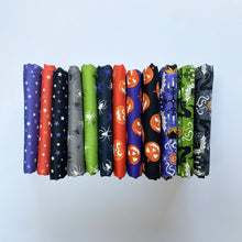 Load image into Gallery viewer, Haunted House | Pumpkin faces on purple