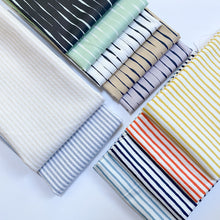 Load image into Gallery viewer, Collection of poplin and linen fabrics with stripes. Sold at glboalfbiershop.com.