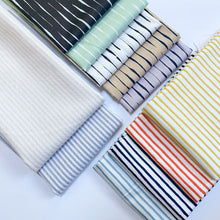 Load image into Gallery viewer, Collection of poplin and linen fabrics with stripes. Sold at glboalfbiershop.com.