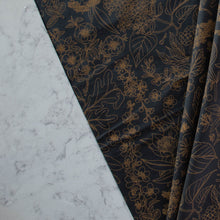 Load image into Gallery viewer, Gander the trees that produce the most beautiful of blooms, attracting lovely birds, butterflies, and bees to drink nectar, play in pollen, and seek shelter in their branches. Flowering trees features 13 prints on undyed organic cotton poplin. Sold at globalfibershop.com