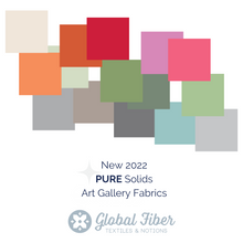 Load image into Gallery viewer, Color swatches of the 15 new PURE solid colors from Art Gallery Fabrics