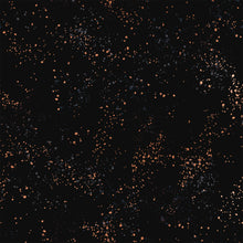 Load image into Gallery viewer, Speckled, brought to you by RSS designer Rashida Coleman Hall features subtle speckled, some metallic, blenders. We liken "speckled" to your happiest accident paint splatter turned perfect fabric background or blender. Black is a black background with grey, cream and gold speckles.
