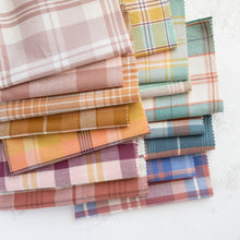 Load image into Gallery viewer, Introducing the Arcade Wovens collection by Fableism Supply Company. Arcade Wovens features 15 shades of yarn-dyed wovens in Fabelism's signature earth tone palette inspired by natural elements . These plaids are excellent staples in quilting, homewares and garments and make gorgeous quilt backs.