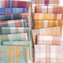 Load image into Gallery viewer, Introducing the Arcade Wovens collection by Fableism Supply Company. Arcade Wovens features 15 shades of yarn-dyed wovens in Fabelism's signature earth tone palette inspired by natural elements . These plaids are excellent staples in quilting, homewares and garments and make gorgeous quilt backs.