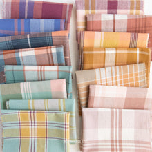 Load image into Gallery viewer, Introducing the Arcade Wovens collection by Fableism Supply Company. Arcade Wovens features 15 shades of yarn-dyed wovens in Fabelism's signature earth tone palette inspired by natural elements . These plaids are excellent staples in quilting, homewares and garments and make gorgeous quilt backs.