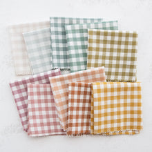 Load image into Gallery viewer, Camp Ginghams collection brings forth a classic woven style in gorgeous colors, reminiscent of retro camp uniforms. Think Moonrise Kingdom meets classic gingham! Camp Gingham is offering two sizes of yarn-dyed cotton gingham 3/8″ and 2.25″. Each size has a multitude of purposes from quilts, to apparel, to table settings! Available at globalfibershop.com.