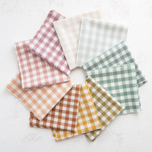 Load image into Gallery viewer, Camp Ginghams collection brings forth a classic woven style in gorgeous colors, reminiscent of retro camp uniforms. Think Moonrise Kingdom meets classic gingham! Camp Gingham is offering two sizes of yarn-dyed cotton gingham 3/8″ and 2.25″. Each size has a multitude of purposes from quilts, to apparel, to table settings! Available at globalfibershop.com.