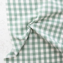 Load image into Gallery viewer, Camp Ginghams collection brings forth a classic woven style in gorgeous colors, reminiscent of retro camp uniforms. Think Moonrise Kingdom meets classic gingham! Camp Gingham is offering two sizes of yarn-dyed cotton gingham 3/8″ and 2.25″. Each size has a multitude of purposes from quilts, to apparel, to table settings! Sold at globalfibershop.com.