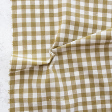Load image into Gallery viewer, Camp Ginghams collection brings forth a classic woven style in gorgeous colors, reminiscent of retro camp uniforms. Think Moonrise Kingdom meets classic gingham! Camp Gingham is offering two sizes of yarn-dyed cotton gingham 3/8″ and 2.25″. Each size has a multitude of purposes from quilts, to apparel, to table settings! Sold at globalfibershop.com.