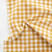 Load image into Gallery viewer, Camp Ginghams collection brings forth a classic woven style in gorgeous colors, reminiscent of retro camp uniforms. Think Moonrise Kingdom meets classic gingham! Camp Gingham is offering two sizes of yarn-dyed cotton gingham 3/8″ and 2.25″. Each size has a multitude of purposes from quilts, to apparel, to table settings! Sold at globalfibershop.com.