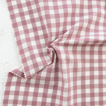 Load image into Gallery viewer, Camp Ginghams collection brings forth a classic woven style in gorgeous colors, reminiscent of retro camp uniforms. Think Moonrise Kingdom meets classic gingham! Camp Gingham is offering two sizes of yarn-dyed cotton gingham 3/8″ and 2.25″. Each size has a multitude of purposes from quilts, to apparel, to table settings! Sold at globalfibershop.com.