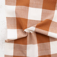 Load image into Gallery viewer, Camp Ginghams collection brings forth a classic woven style in gorgeous colors, reminiscent of retro camp uniforms. Think Moonrise Kingdom meets classic gingham! Camp Gingham is offering two sizes of yarn-dyed cotton gingham 3/8″ and 2.25″. Each size has a multitude of purposes from quilts, to apparel, to table settings! Sold at globalfibershop.com.