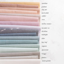 Load image into Gallery viewer, Everyday Chambray features a cotton/bamboo blend that makes for a dreamy soft hand. We are in love with these equally dreamy muted pastel shades. We predict Everyday Chambray is destined to be your next fabric obsession. Available at globalfibershop.com
