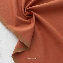 Load image into Gallery viewer, This debut collection from Fableism Supply Company features 28 shades of yarn-dyed wovens in stunning earth tones inspired by natural elements .  The small woven-X provides just enough texture to elevate this gorgeous substrate to the next level. Available at globafibershop.com.