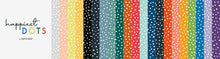 Load image into Gallery viewer, Happiest Dots from RJR Studio feature classic white polka dot prints on a backdrop of modern hues. Sold at globalfibershop.com.