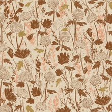 Load image into Gallery viewer, The natural earth tones in Lissee Teehee's Summer Folk are the perfect nod to the late summer/early fall season. Summer Folk features sophisticated wildflower showcase prints paired with smaller scale blenders.