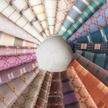 Load image into Gallery viewer, Monarch Grove Wovens collection is a stunning group of varied weight wovens, in color found in the Monarch Groves of the California Coast. All fabrics are yarn-dyed and woven into unique designs showing off a balance of color and texture. Available at globalfibershop.com.