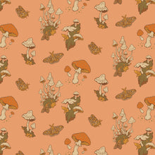 Load image into Gallery viewer, Mushrooms Peachy - The Wild Coast by Mustard Beetle - 1 yard cut