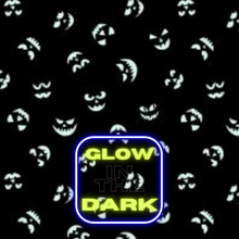 Load image into Gallery viewer, Haunted House | Pumpkin faces on orange