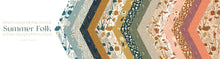 Load image into Gallery viewer, The natural earth tones in Summer Folk are the perfect nod to the late summer/early fall season. Summer Folk features sophisticated wildflower showcase prints paired with smaller scale blenders. Available at globalfibershop.com.