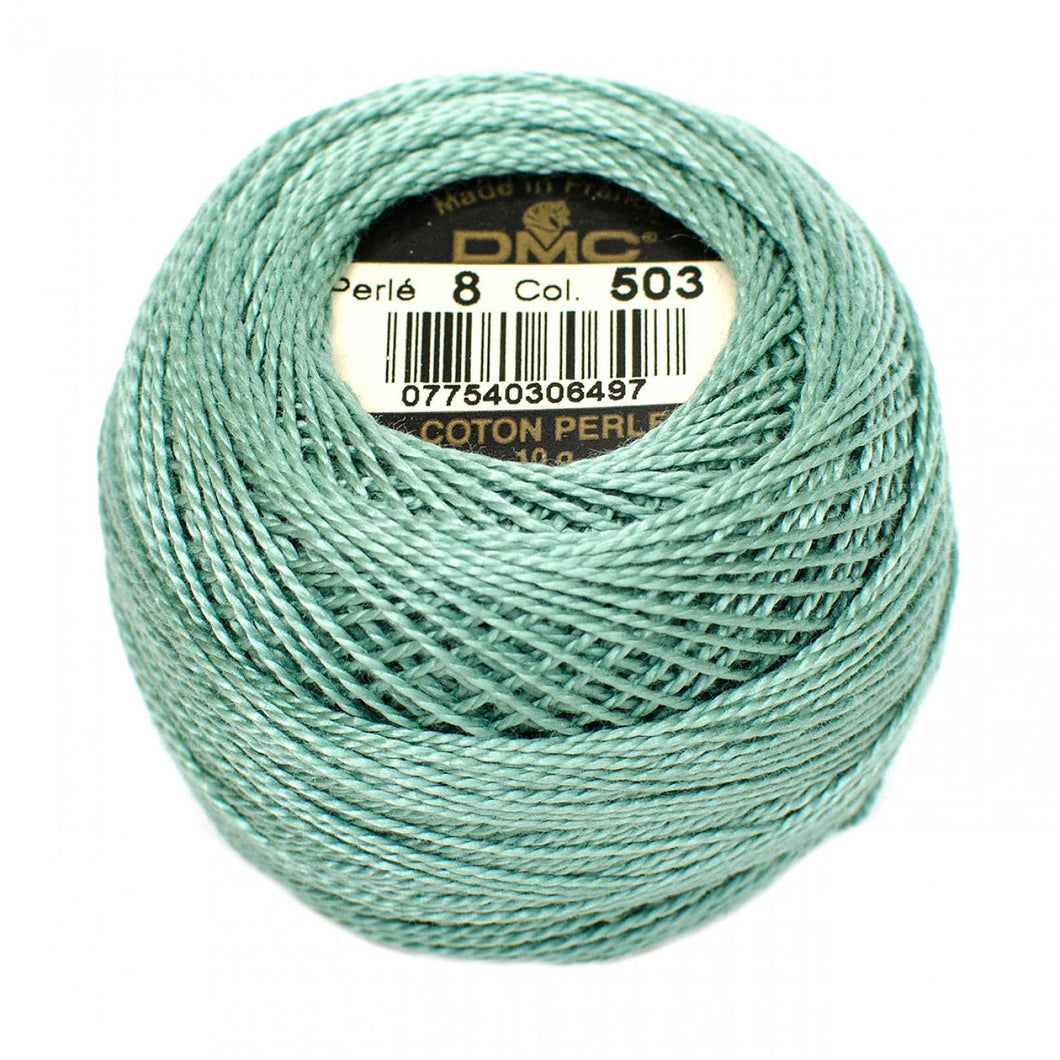 DMC | Pearl Cotton Thread Ball | Size 8 | Medium Blue Green