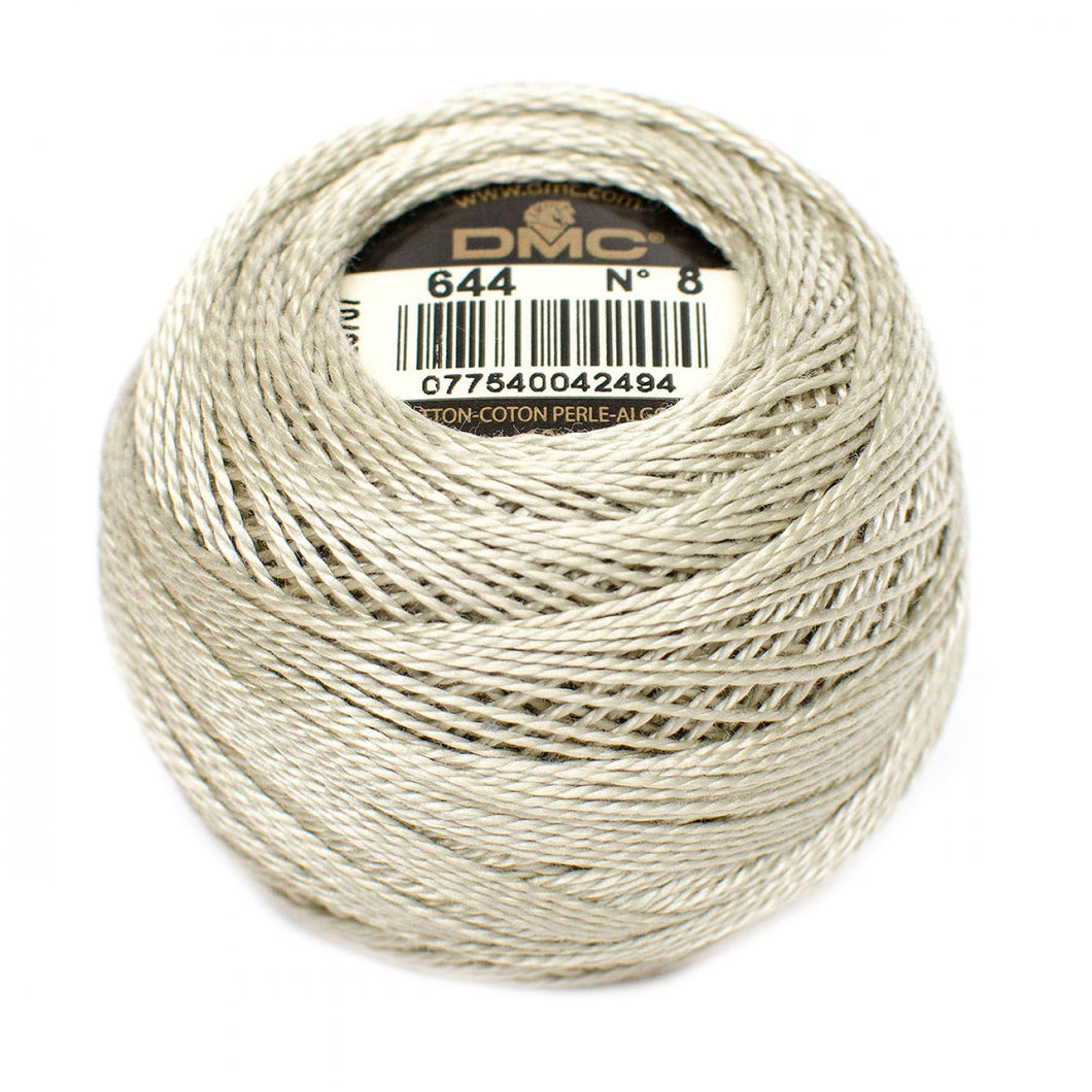 DMC | Pearl Cotton Thread Ball | Size 8 | Medium Beige Gray