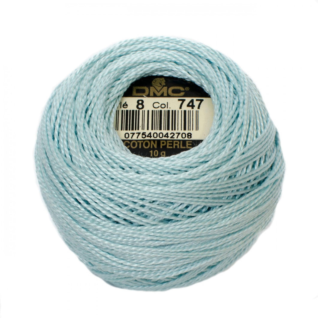 DMC | Pearl Cotton Thread Ball | Size 8 | Very Light Sky Blue