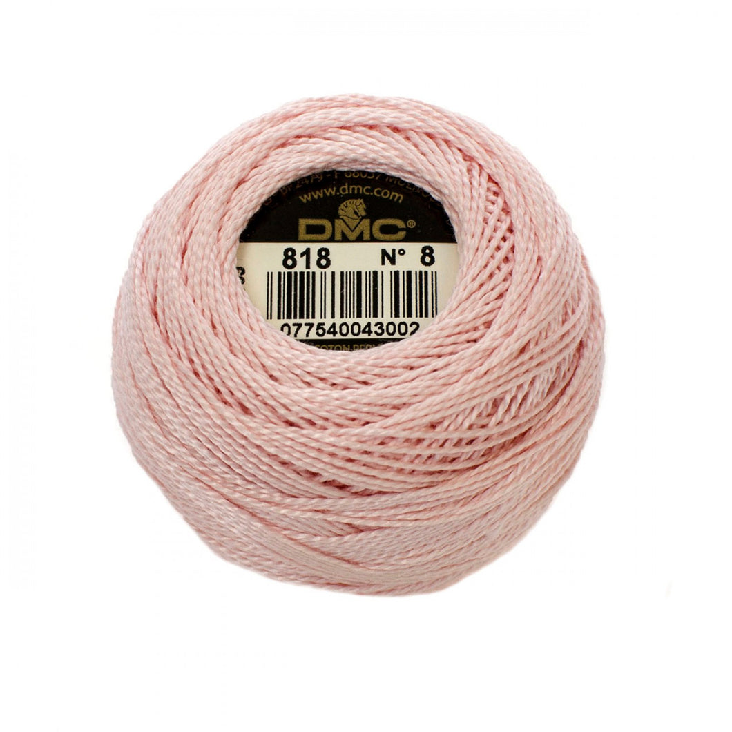 DMC | Pearl Cotton Thread Ball | Size 8 | Bright Pink