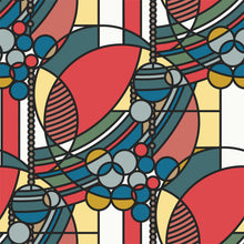 Load image into Gallery viewer, Cloud 9 has partnered with the Frank Lloyd Wright foundation to bring his contemporary modern design to printed textiles. March Balloons is available at globalfibershop.com.
