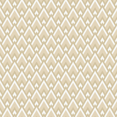 Beige and white geometric patterned fabric texture. From the Bohemian Spirit Collection by Dots & Glory for Cloud9 Fabrics sold at globalfibershop.com.