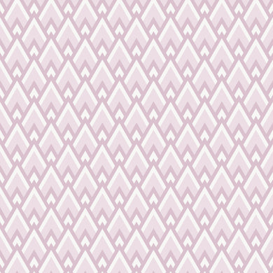 Patterned background with geometric design in lavender and white. From the Bohemian Spirit Collection by Dots & Glory for Cloud9 Fabrics sold at globalfibershop.com.