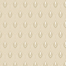 Load image into Gallery viewer, Decorative pattern with teardrop shapes on a beige background.Pattern of teardrop shapes on a light purple background. From the Bohemian Spirit Collection by Dots &amp; Glory for Cloud9 Fabrics sold at globalfibershop.com.
