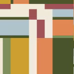Load image into Gallery viewer, American Bold by Frank Lloyd Wright | Oak Park | Orange/Green
