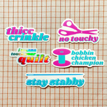 Load image into Gallery viewer, Feral Notions | Stay Stabby - Sewing Needle And Quilting Vinyl Sticker
