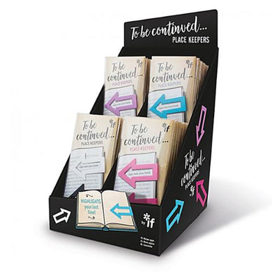 Display of 'To be continued... Place Keepers' with colorful arrows on a white background
