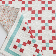 Load image into Gallery viewer, Our tradition, 3-color Cozy Cottage bundle from The Seasoned Homemaker features Art Gallery pure solids in light aqua and coral hues on a white background. Sold exclusively at globalfibershop.com.
