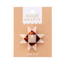 Load image into Gallery viewer, Sawtooth Star Hair Clip - Quilt Hair Accessories
