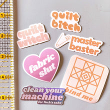 Load image into Gallery viewer, Feral Notions | Clean Your Machine Holographic Vinyl Sewing Sticker
