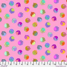 Load image into Gallery viewer, Colorful pattern of swirls on a pink background

