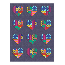Load image into Gallery viewer, Graffiti Hearts Quilt Pattern | Patchwork and Poodles
