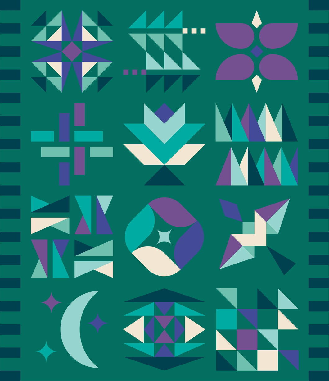 Hand+Soul 2026 Block of Month by Eudaimonia Studio | PEACOCK | PREORDER - please read full description before ordering