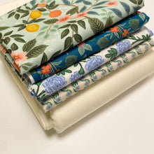 Load image into Gallery viewer, Snuggle Bug Quilt top featuring curated selection of Rifle Paper Co. floral prints on a cream background. Available at globalfibershop.com.
