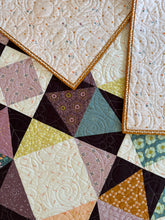 Load image into Gallery viewer, Sunny Days Quilt with geometric triangle pattern in various colors. Featuring Geo Bloom prints. Available at globalfibershop.com.

